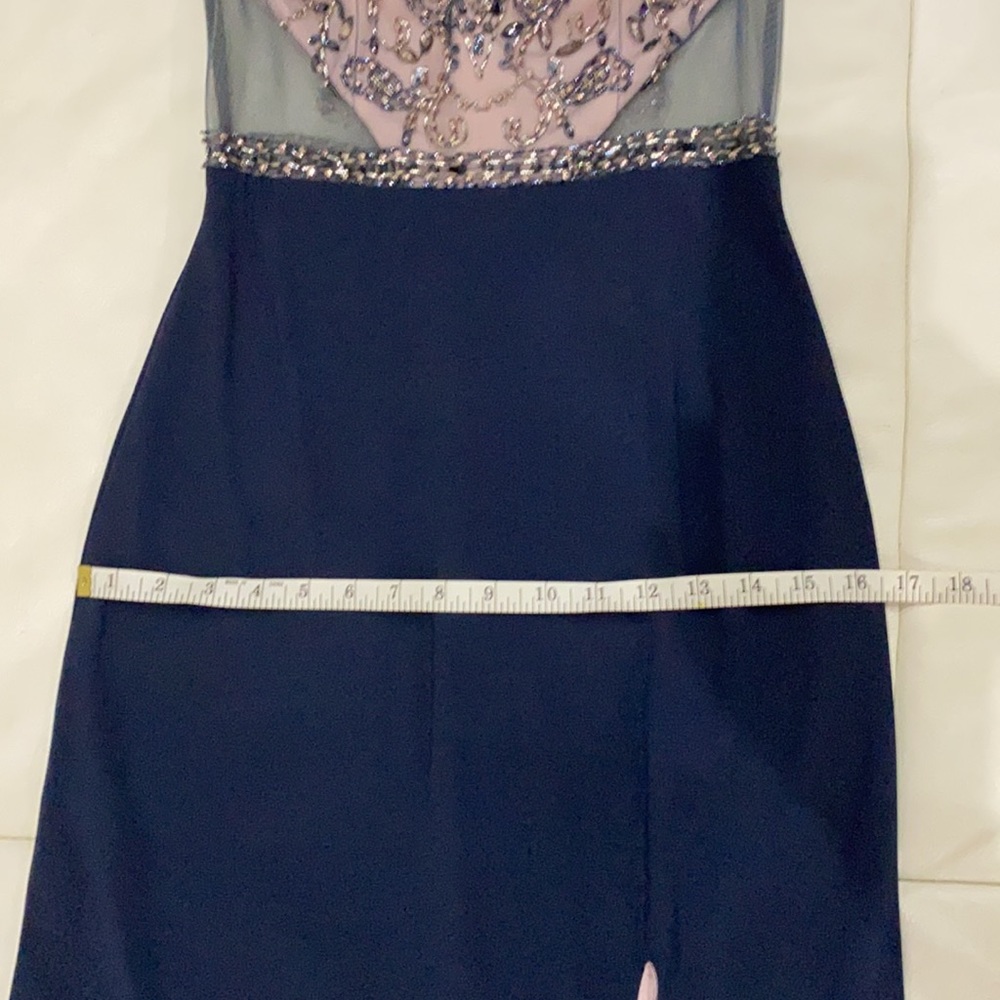 Floor length gown Navy blue size 4 - Picture 3 of 12
